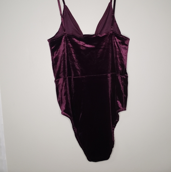 Fabulous Violet Velvet Bodysuit - Picture 4 of 6